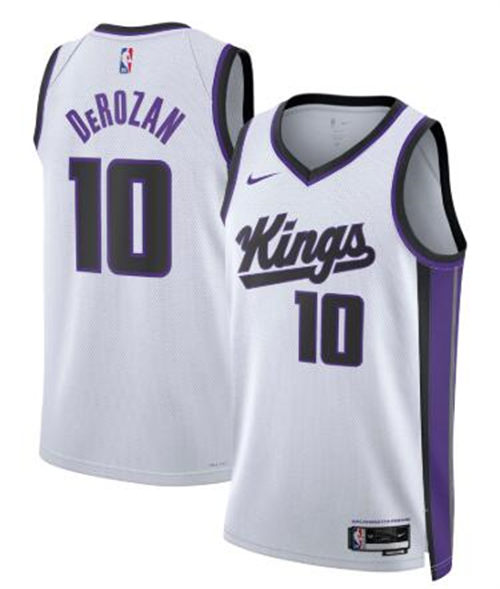Mens Sacramento Kings #10 DeMar DeRozan White Association Edition Player Jersey
