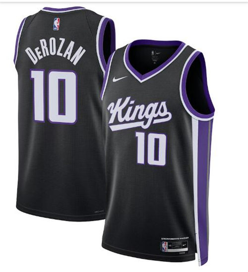 Mens Sacramento Kings #10 DeMar DeRozan 2025 Black Icon Edition Player Jersey