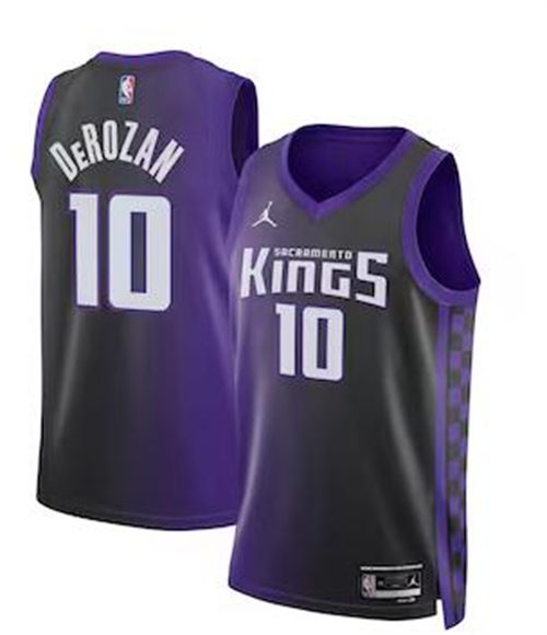 Mens Sacramento Kings #10 DeMar DeRozan 2025 Purple Statement Edition Player Jersey