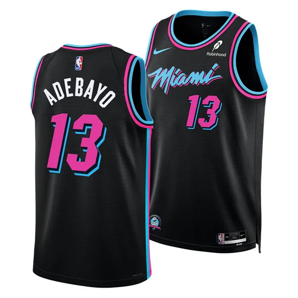 Mens Miami Heat #13 Bam Adebayo Black 2025-26 City Edition Swingman Jersey