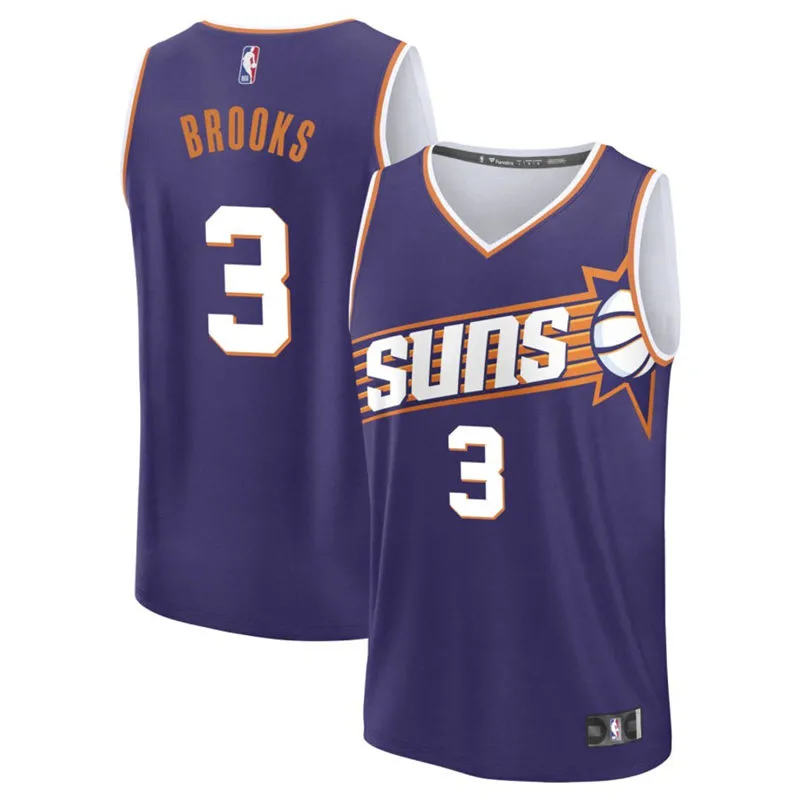 Mens Phoenix Suns #3 Dillon Brooks Nike Purple Icon Edition Swingman Jersey