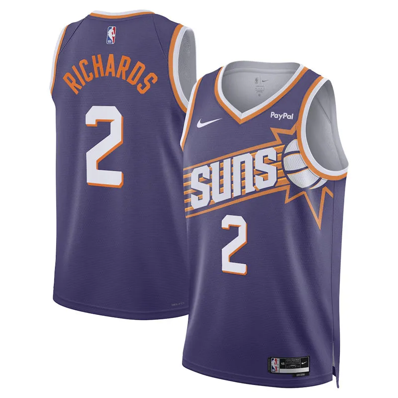 Mens Phoenix Suns #2 Nick Richards Nike Purple Icon Edition Swingman Jersey