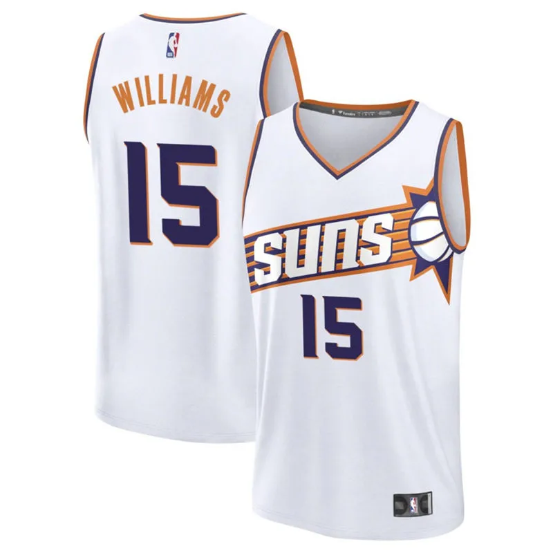 Mens Phoenix Suns #15 Mark Williams White Association Edition Swingman Jersey