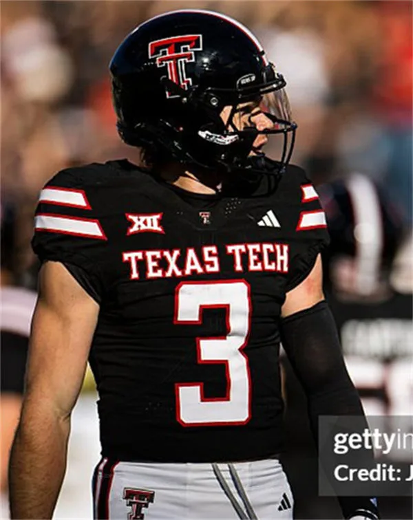 Texas Tech Red Raiders #3 Coy Eakin 2025 Black Football Game Jersey