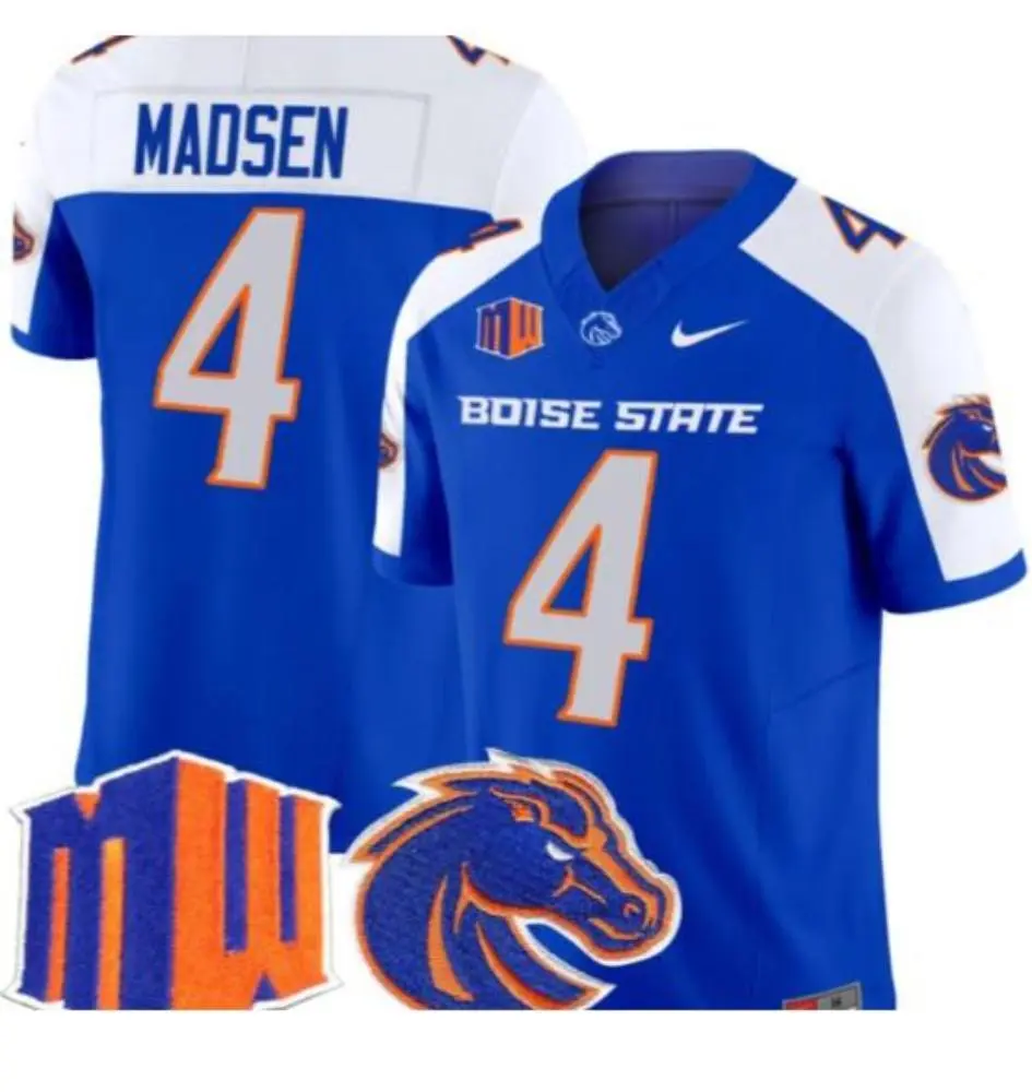 Boise State Broncos #4 Maddux Madsen Royal White Gratitude Limited Football Jersey