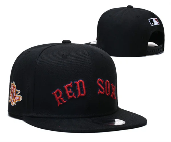 Embroidered Boston Red Sox Navy red Snapback Hat GS12091 (4)