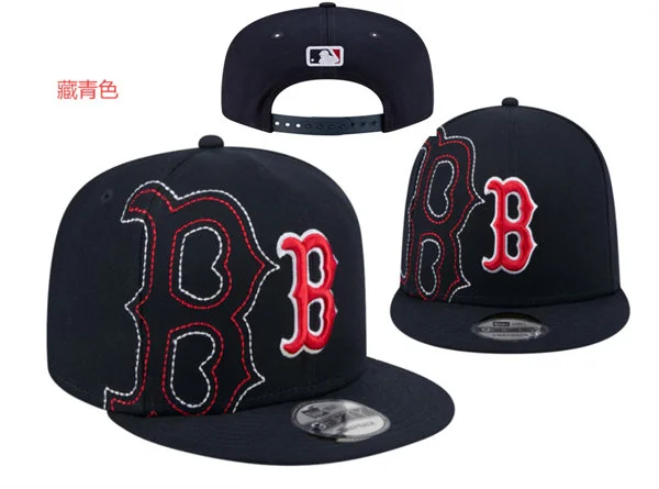 Embroidered Boston Red Sox Navy red Rlex LogoSnapback Hat GS12091 (2)