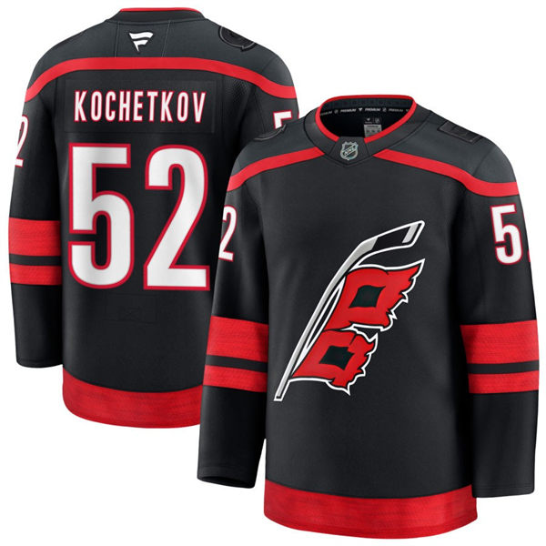 Men's Carolina Hurricanes #52 Pyotr Kochetkov Fanatics Black Home Player Jersey