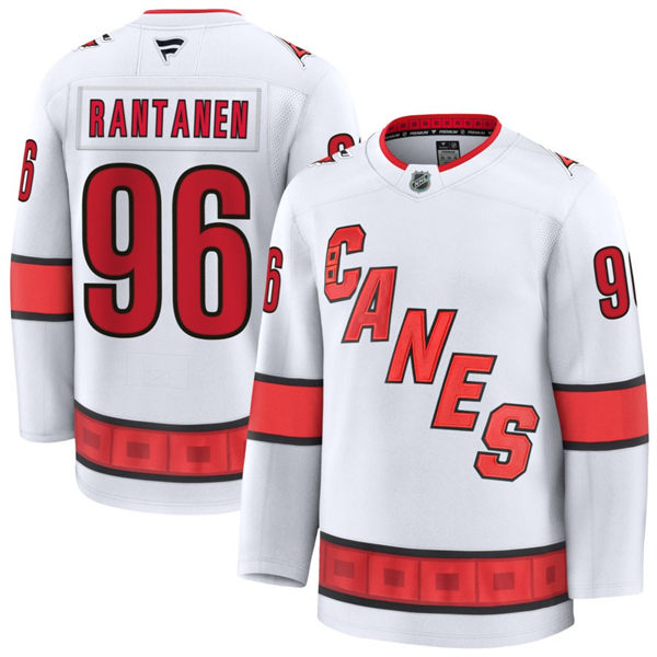 Men's Carolina Hurricanes #96 Mikko Rantanen Fanatics White Away Player Jersey