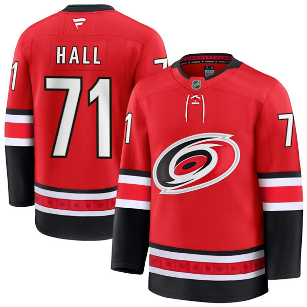 Men's Carolina Hurricanes #71 Taylor Hall Fanatics Alternate Red Primegreen Player Jersey