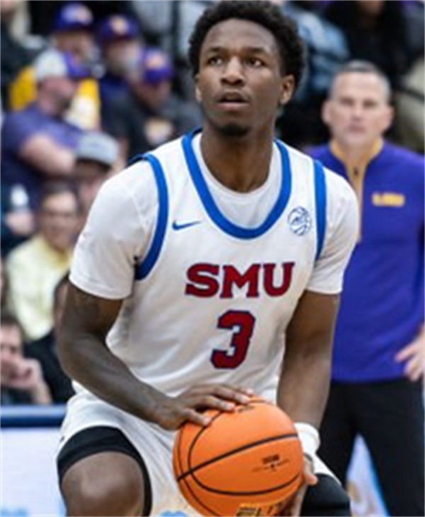 Mens Youth SMU Mustangs #3 Chuck Harris Nike 2025 ACC White Basketball Game Jersey