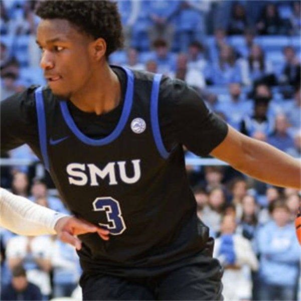 Mens Youth SMU Mustangs #3 Chuck Harris Nike 2025 ACC Black Basketball Game Jersey