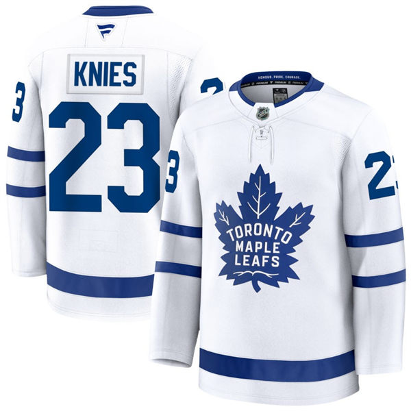 Men's Toronto Maple Leafs #23 Matthew Knies Fanatics Away White Player Jersey