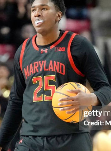 Mens Youth Maryland Terrapins #25 Derik Queen 2025 Black College Basketball Game Jersey