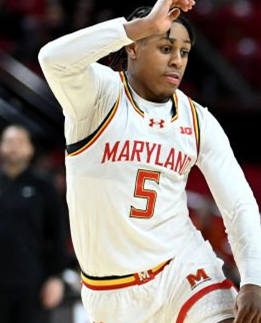 Mens Youth Maryland Terrapins #5 DeShawn Harris-Smith 2025 White College Basketball Game Jersey