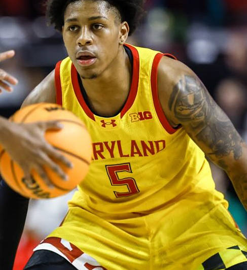 Mens Youth Maryland Terrapins #5 DeShawn Harris-Smith 2025 Gold College Basketball Game Jersey