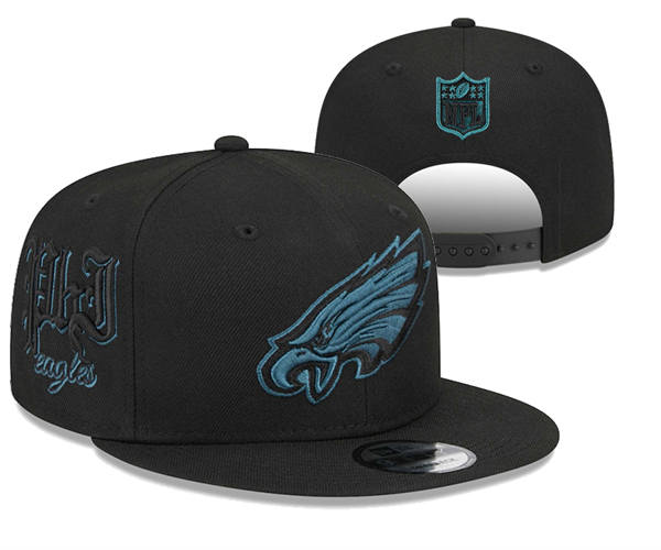 Philadelphia Eagles Black Logo Snapback Hat YD317129