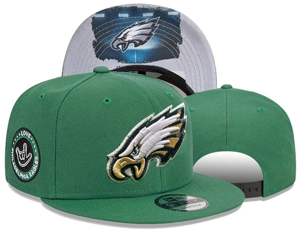 Philadelphia Eagles Snapback Hat Green Logo YD317135