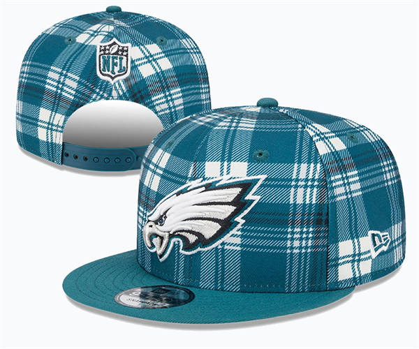 Philadelphia Eagles Green grid Snapback Hat YD317139