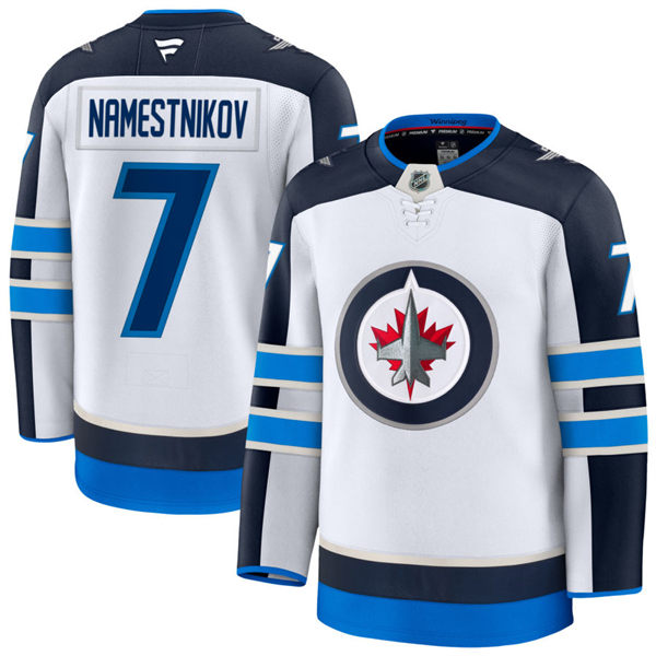 Men's Winnipeg Jets #7 Vladislav Namestnikov Fanatics White Away Jersey