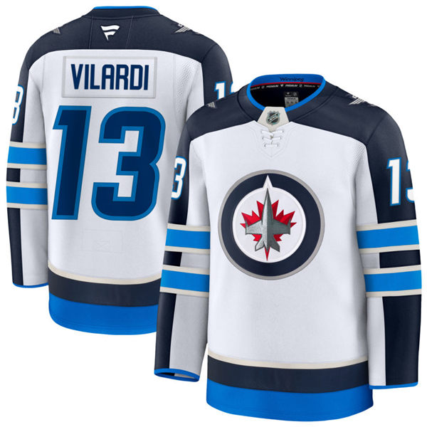 Men's Winnipeg Jets #13 Gabriel Vilardi Fanatics White Away Jersey
