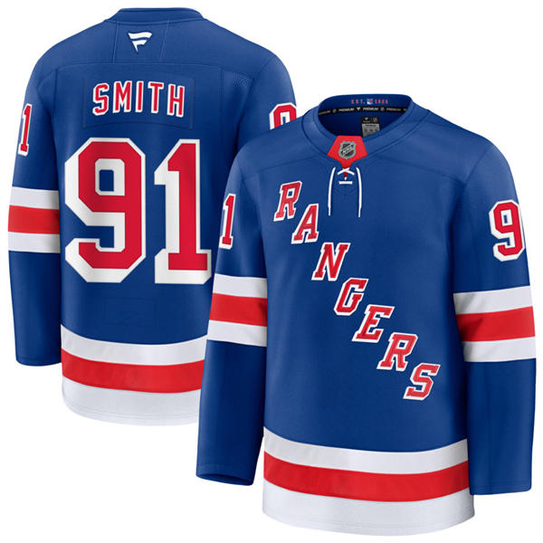 Mens New York Rangers #91 Reilly Smith Fanatics Royal Home Primegreen Player Jersey