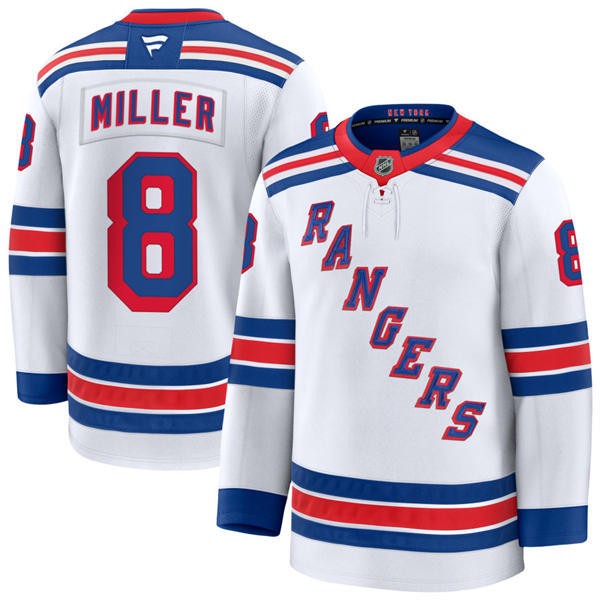 Mens New York Rangers #8 J. T. Miller Fanatics White Away Primegreen Player Jersey