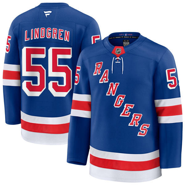 Mens New York Rangers #55 Ryan Lindgren Fanatics Royal Home Primegreen Player Jersey