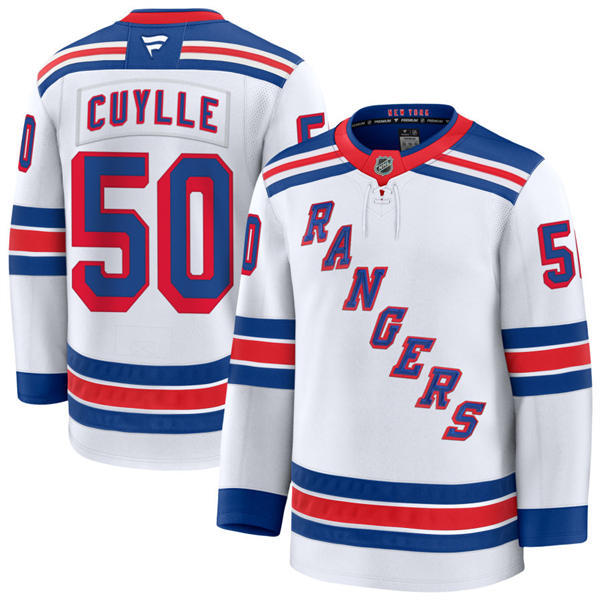 Mens New York Rangers #50 Will Cuylle Fanatics White Away Primegreen Player Jersey