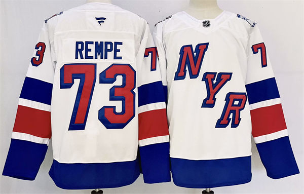 Mens New York Rangers #73 Matt Rempe Fanatics 2024 NHL Stadium Series Jersey White