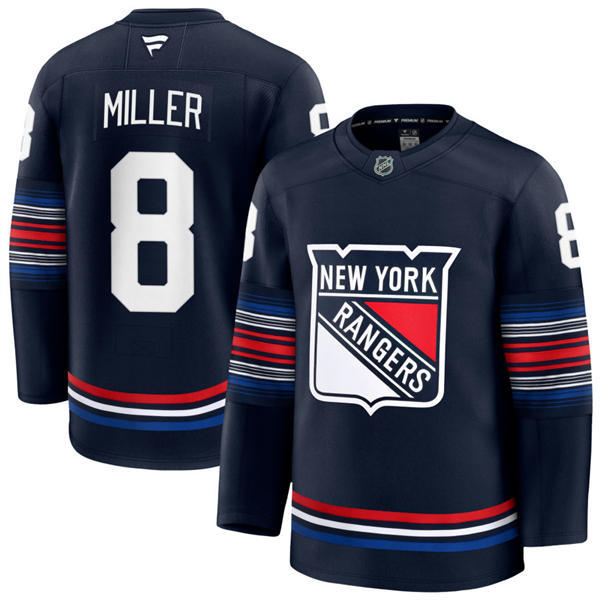 Mens New York Rangers #8 J. T. Miller Fanatics Navy Alternate Premium Jersey