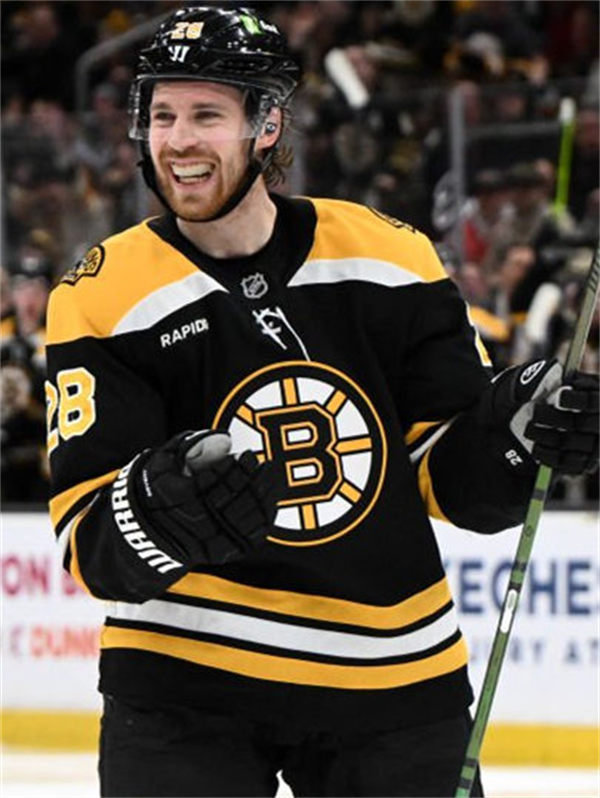 Mens Boston Bruins #28 Elias Lindholm Fanatics Black Home Primegreen Player Jersey