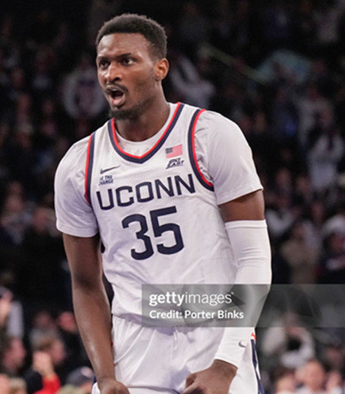 Mens Youth Uconn Huskies  #35 Samson Johnson White College Basketball Game Jersey