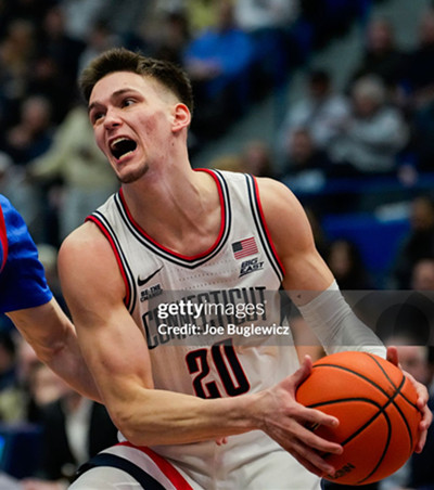 Mens Youth Uconn Huskies  #20 Aidan Mahaney 2025 White College Basketball Game Jersey