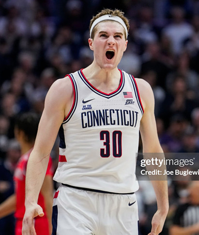 Mens Youth Uconn Huskies  #30 Liam McNeeley 2025 White College Basketball Game Jersey