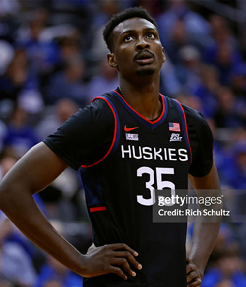 Mens Youth Uconn Huskies  #35 Samson Johnson Black College Basketball Game Jersey