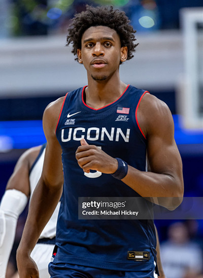 Mens Youth Uconn Huskies  #5 Tarris Reed  Navy College Basketball Game Jersey