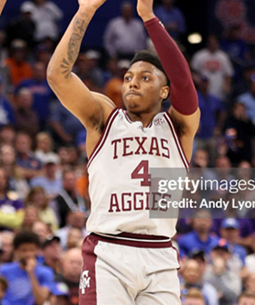 Mens Youth Texas A&M Aggies #4 Wade Taylor IV White Texas Aggies College Basketball Game Jersey