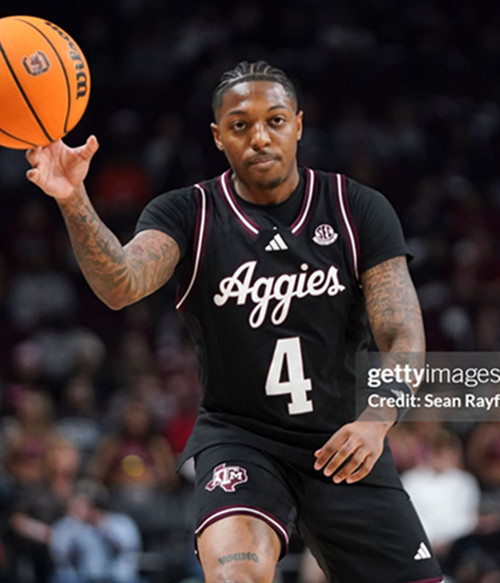 Mens Youth Texas A&M Aggies #4 Wade Taylor IV  Black Aggies College Basketball Game Jersey