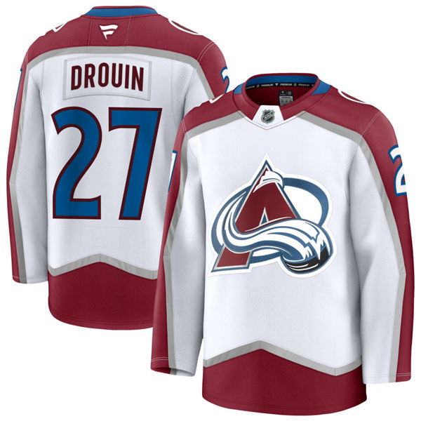 Men's Colorado Avalanche #27 Jonathan Drouin Fanatics White Away Premier Player Jersey