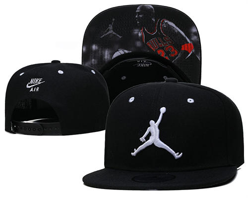 Embroidered Air Jordan Black Bulls Snapback Hat YD427132