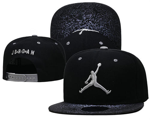 Embroidered Air Jordan Black White Snapback Hat YD427115