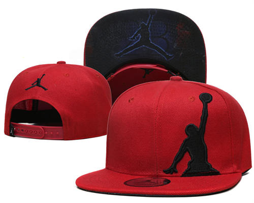 Embroidered Air Jordan Red Black Dunk Snapback Hat YD427105