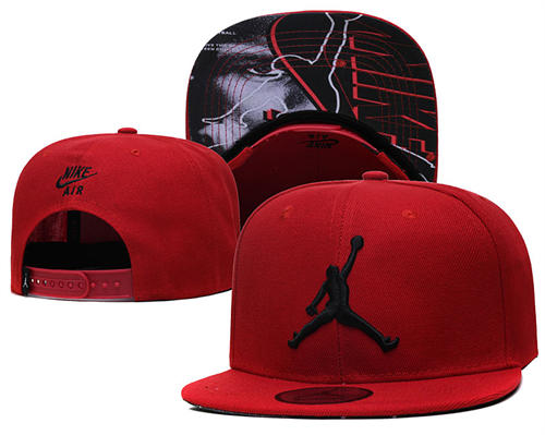 Embroidered Air Jordan Red Dunk Snapback Hat YD427149