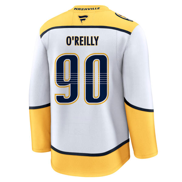 Men's Nashville Predators #90 Ryan O'Reilly Fanatics White Away Premium Jersey