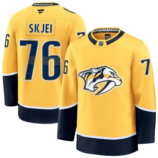 Men's Nashville Predators #76 Brady Skjei Fanatics Gold Home Premium Jersey