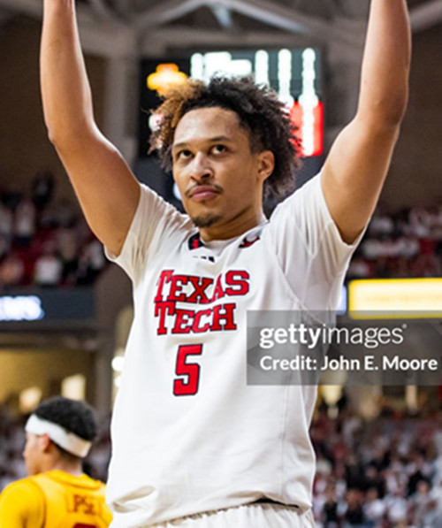 Mens Youth Texas Tech Red Raiders #5 Darrion Williams  2025 White College Basketball Game Jersey