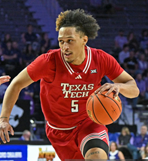 Mens Youth Texas Tech Red Raiders #5 Darrion Williams  2025 Red College Basketball Game Jersey