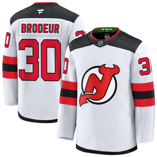 Mens New Jersey Devils Retired Player #30 Martin Brodeur Fanatics Away White Jersey