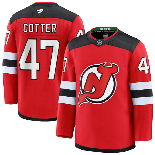 Mens New Jersey Devils #47 Paul Cotter Fanatics Home Red Player Jersey